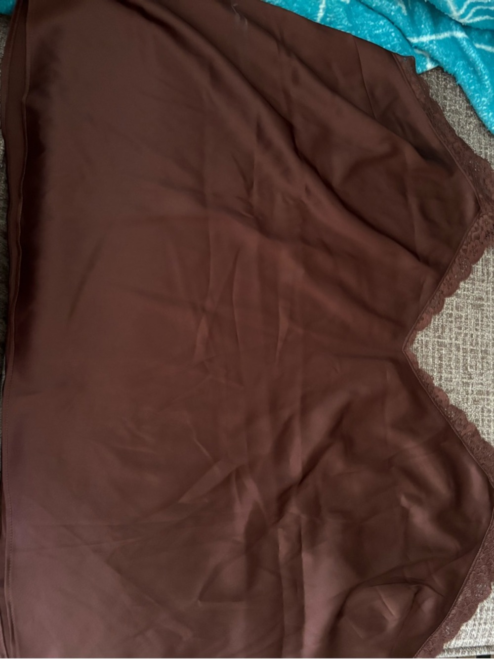 Old Navy Brown Satin Slip Chemise